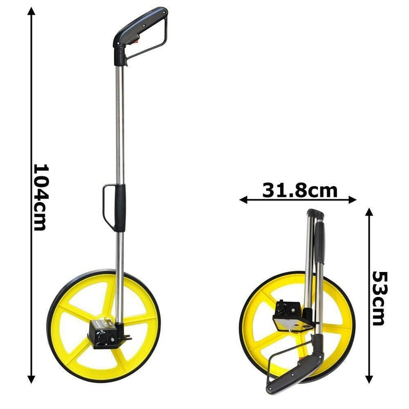 tooltime Distance Measuring Wheel Distance Measuring Wheel With Stand Foldable In Bag Surveyors Builders Road Land