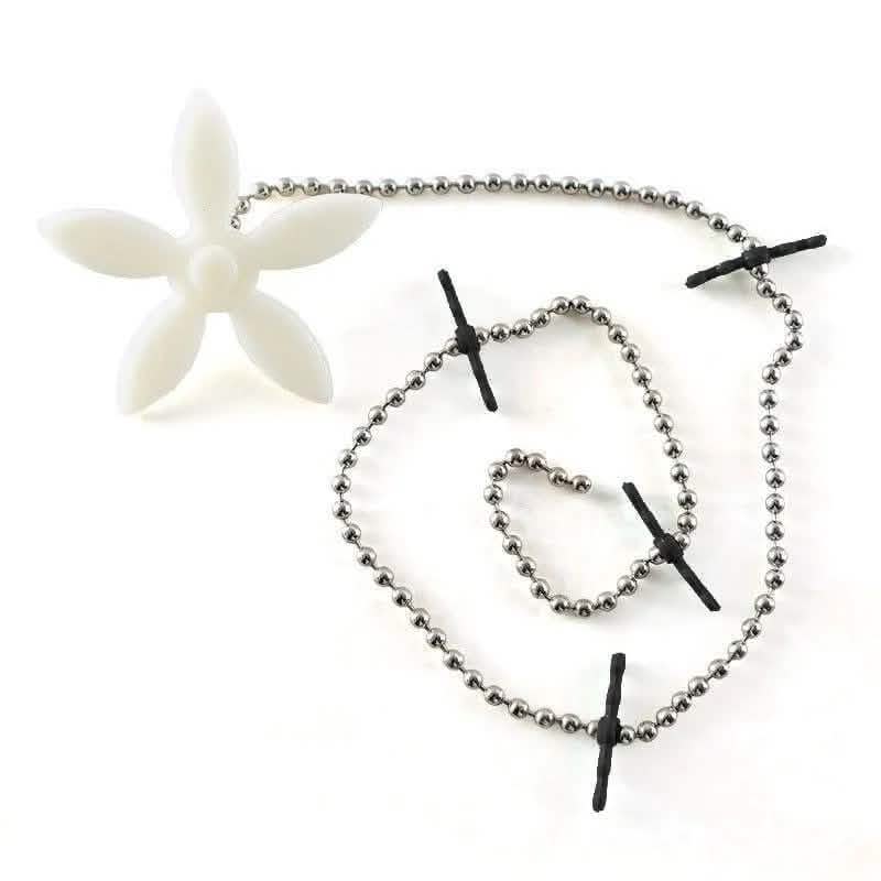 tooltime Drain Flower Wig Chain Hair Catcher Clog Remover Shower Bath Sink Bathroom Tool