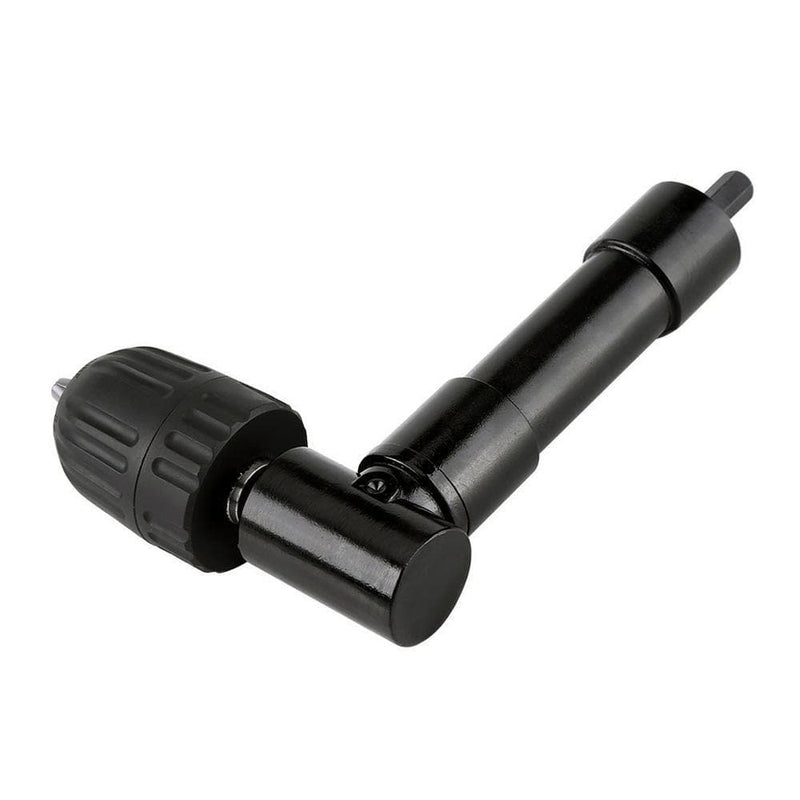 tooltime-E Angled Drill Attachment Right Angle 90° Angled Drill Attachment Adapter Aluminium Metal Keyless Chuck