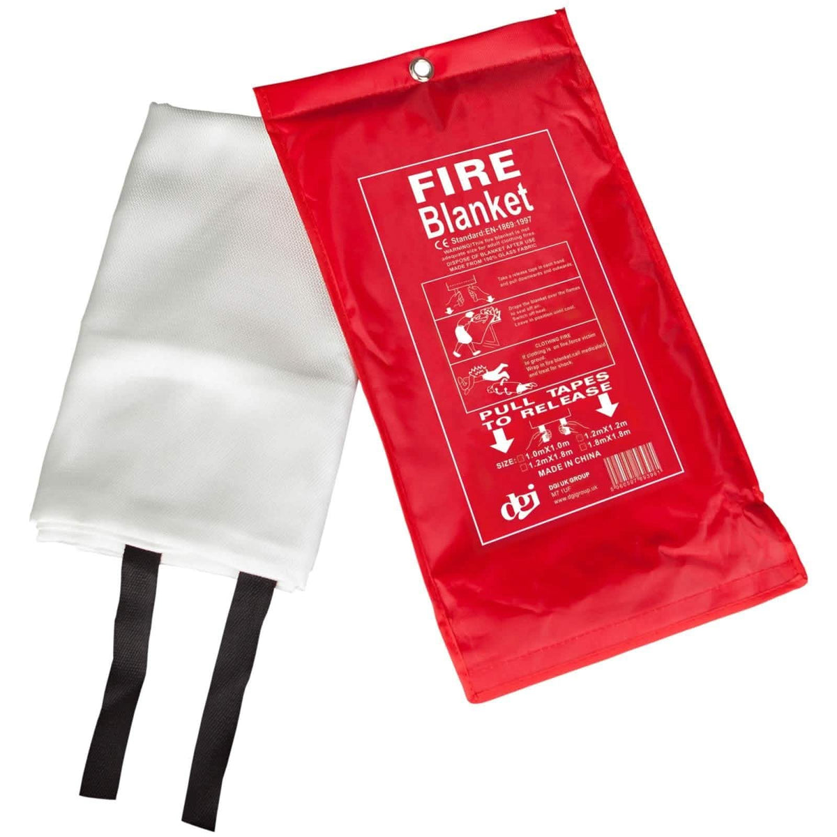 tooltime Fire Blanket Fire Blanket with Quick Release Safety Case 1m x 1m