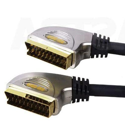 tooltime SCART LEAD 1.5m Scart to Scart Cable 100% Shielded 24K Gold Plated Connector Pins Video