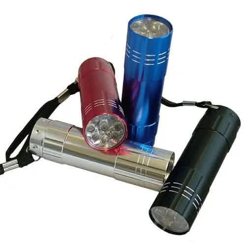 tooltime torch MINI ULTRA BRIGHT ALUMINIUM 9 LED POCKET LIGHT FLASHLIGHT CAMPING TORCH