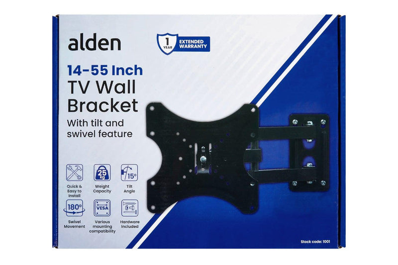 tooltime TV & Monitor Mounts TV Wall Bracket Mount Tilt & Swivel 14"-55" Inch LCD LED 3D Plasma Flat Screen