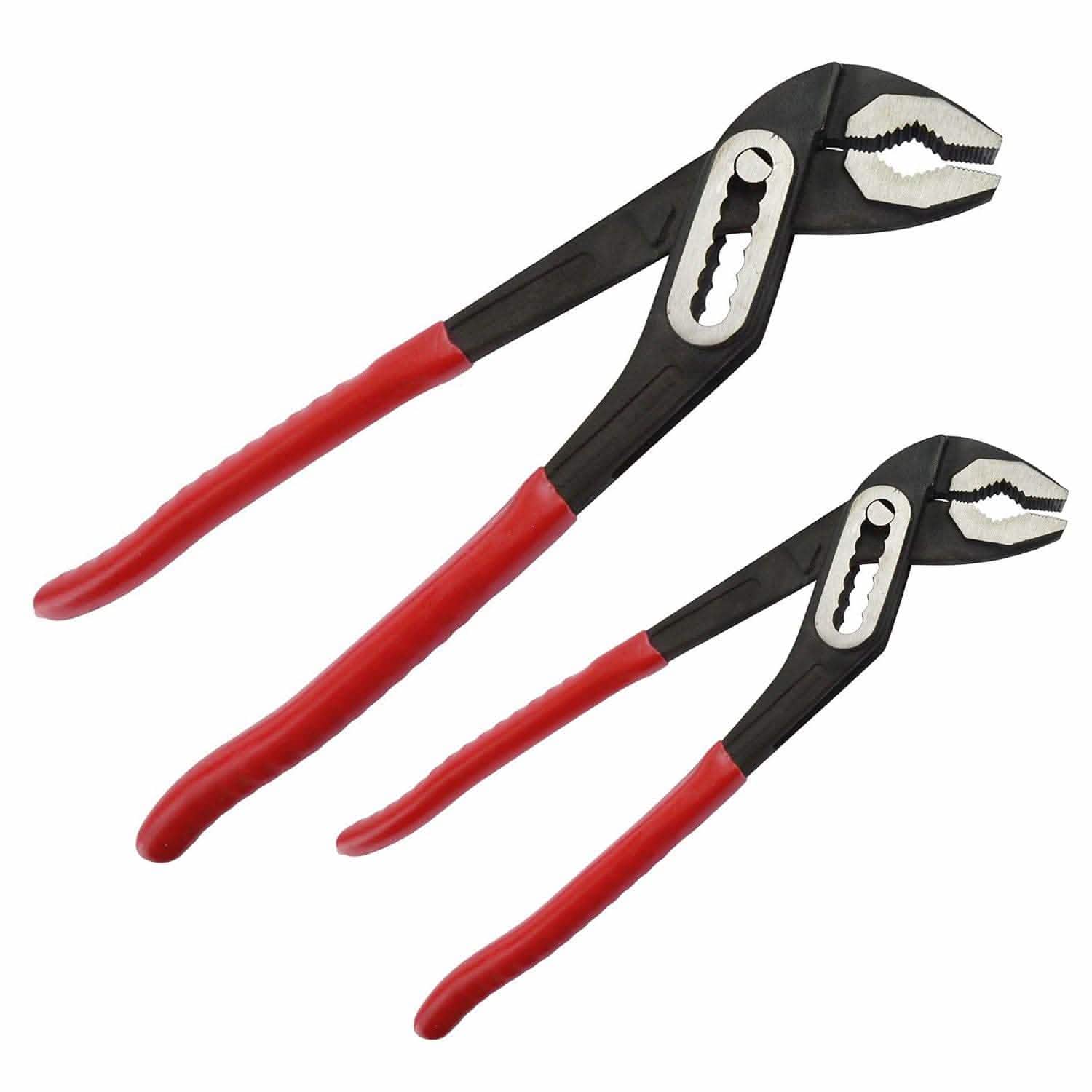 tooltime Waterpump Pliers 2 Pack 180Mm 7" & 250Mm 10" Slim Jaw Box Joint Water Pump Sliding Wrench Pliers