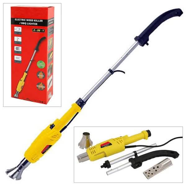 tooltime Weed Burner Electric Weed Burner 2000W 2-in-1 Garden Weedkiller & BBQ Lighter Blowtorch Wand