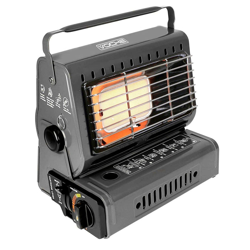 Voche Gas Camping Heater Gas Camping Heater Portable Ceramic Element Piezo Electronic Ignition Butane