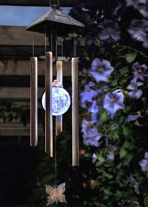 Voche solar lights Hanging Wind Chimes Solar Colour Changing Led Light Garden - Voche