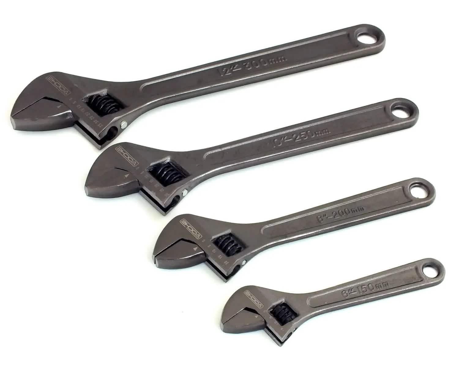 Voche Spanners Adjustable Wrenches Set 6" 8" 10" 12" Heavy Duty Shifting Spanners Voche 4-PACK