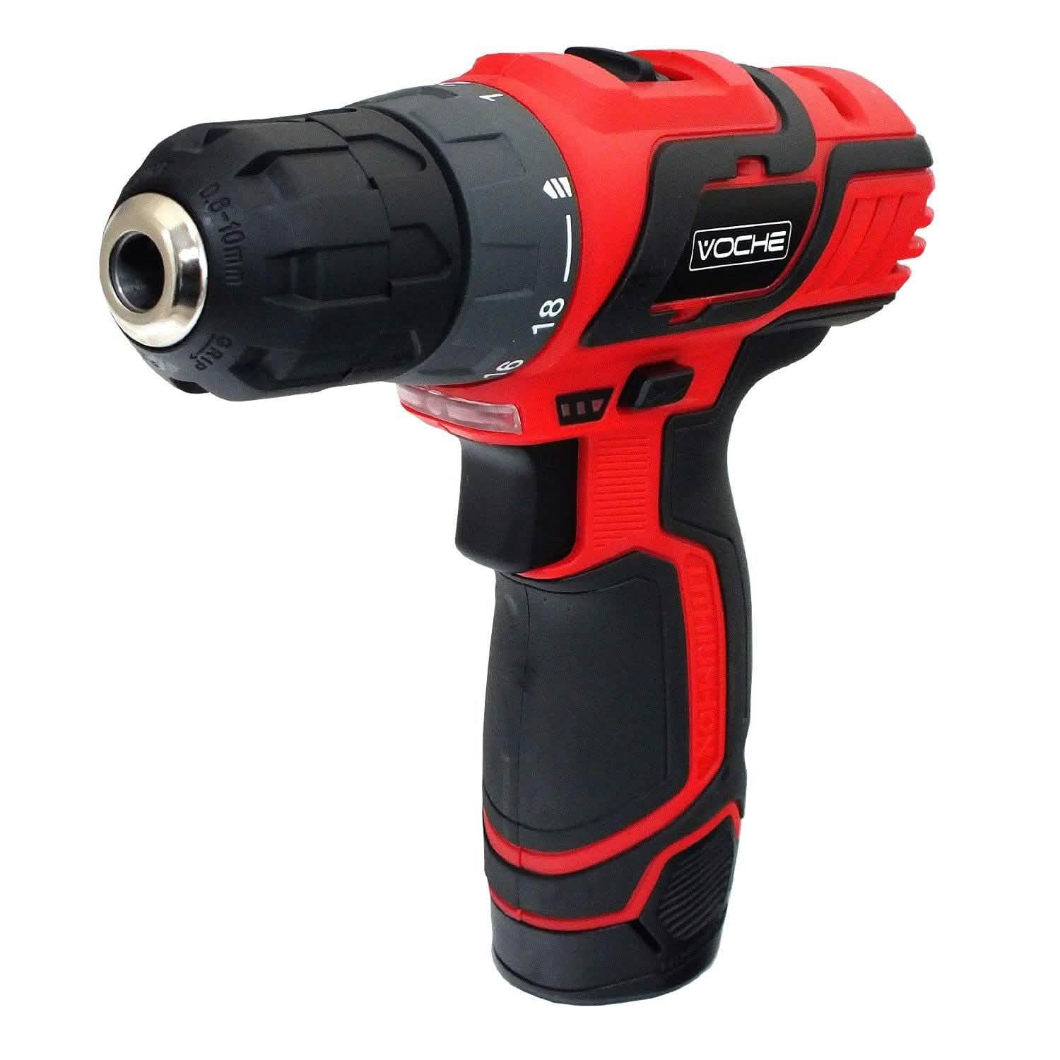 Voche Voche® 12V Li-Ion Rechargeable Cordless Drill Driver Fast Charger +253Pc Bit Set