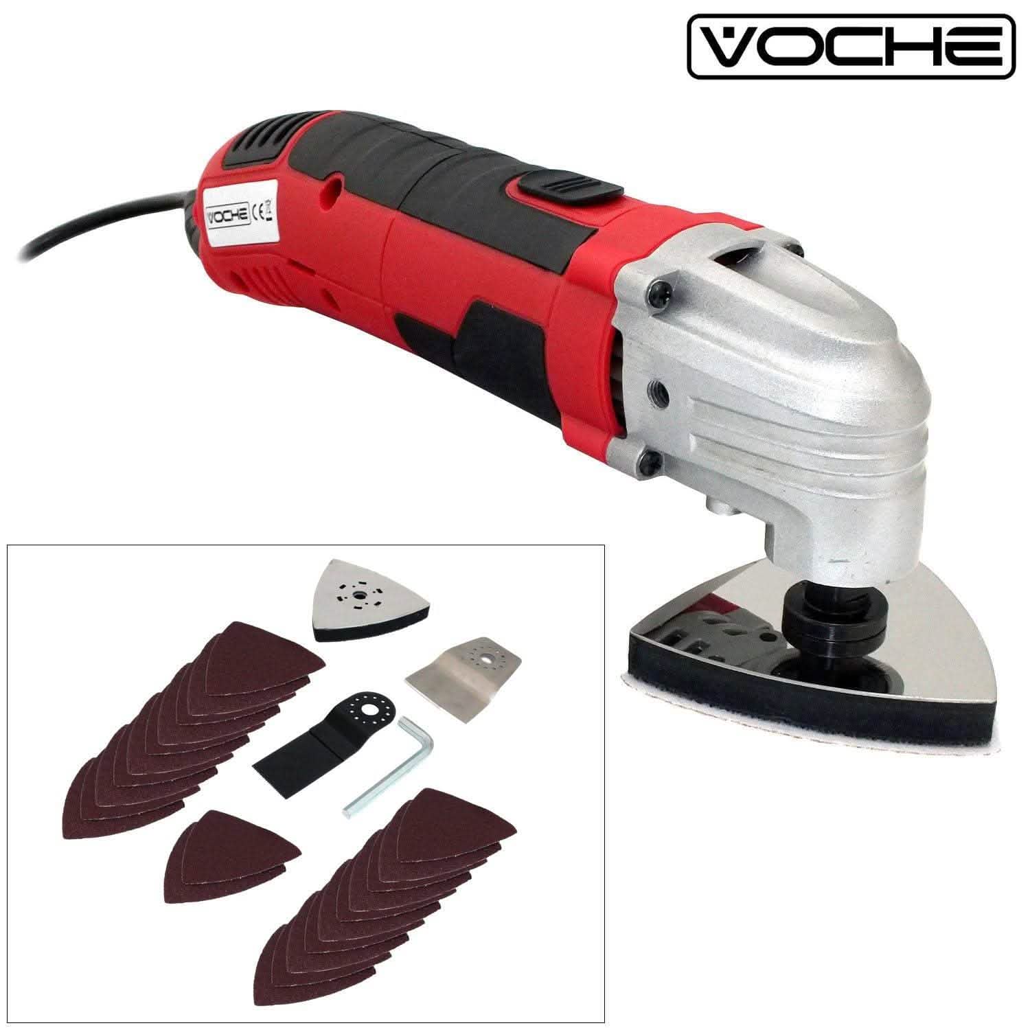 Voche Voche 300W Multi Function Oscillating Detail Sander Cutter Scraper + 25 Access