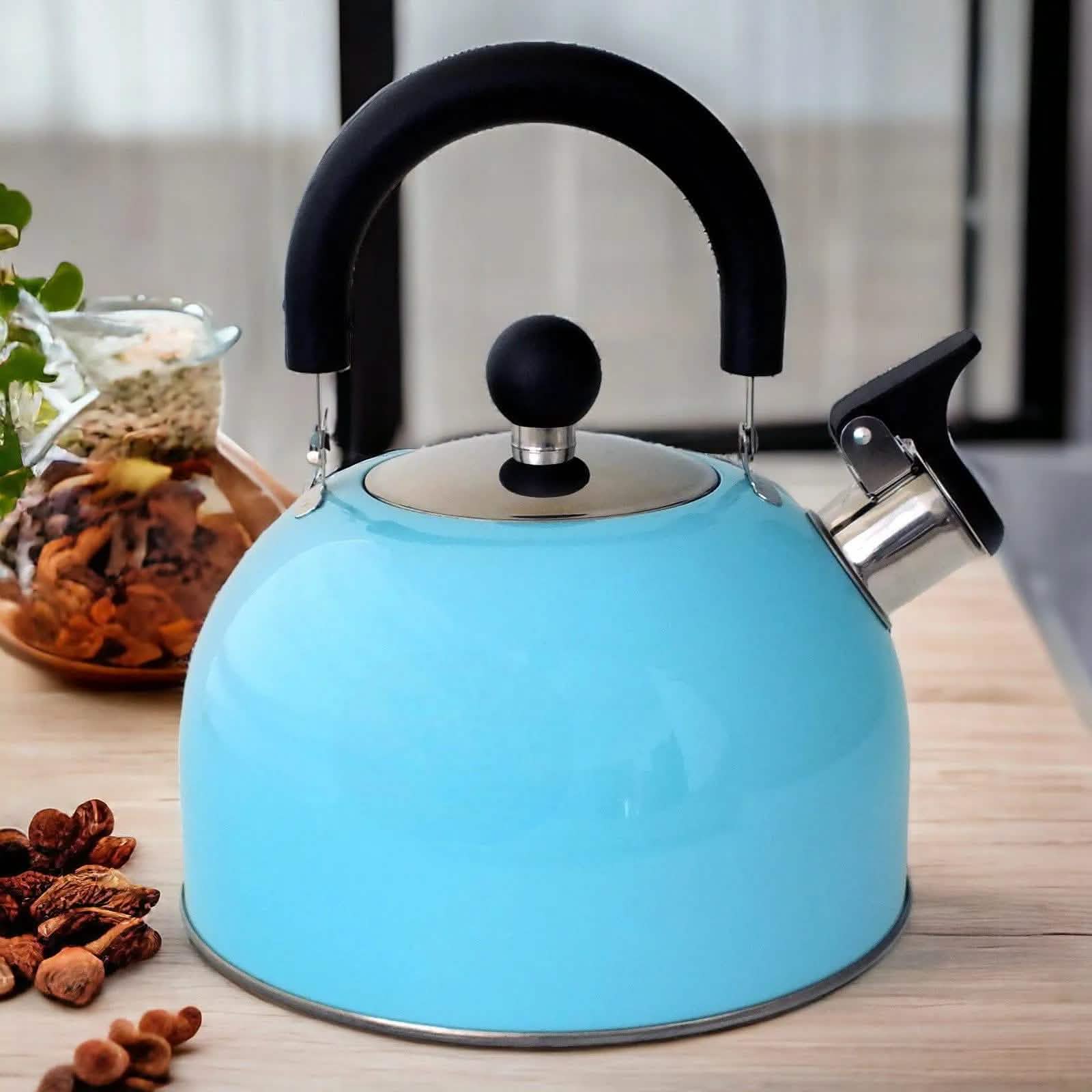 Voche Whistling Stovetop Kettle Voche 2.5L Sky Blue Stainless Steel Whistling Stovetop Kettle