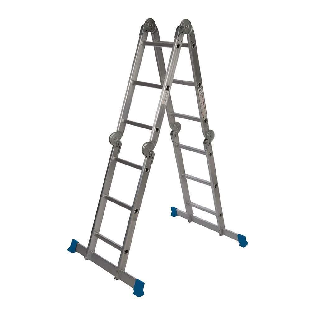 Silverline 3.6M 12-Tread Multipurpose Ladder With Platform 953474
