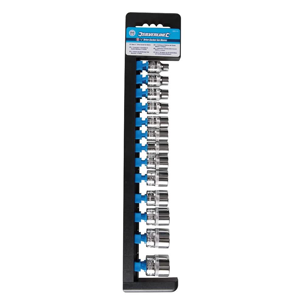 6 - 21MM SOCKET SET 3/8" DRIVE METRIC 6-POINT 13PCE 868518 - LIFETIME WARRANTY-tooltime.co.uk