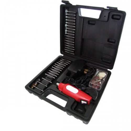 165Pc Mini Rotary Hobby Drill + Sanding Grinding Buffing Bits + Case