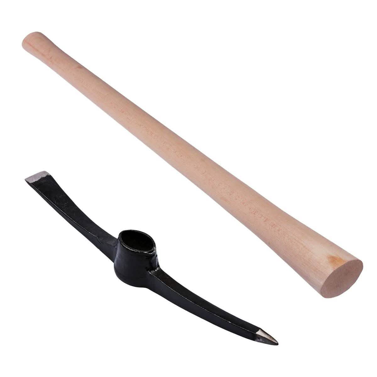 3kg Pick Axe - Beech Wood Shaft Wooden Handle Garden Pickaxe Digging Tool - tooltime.co.uk
