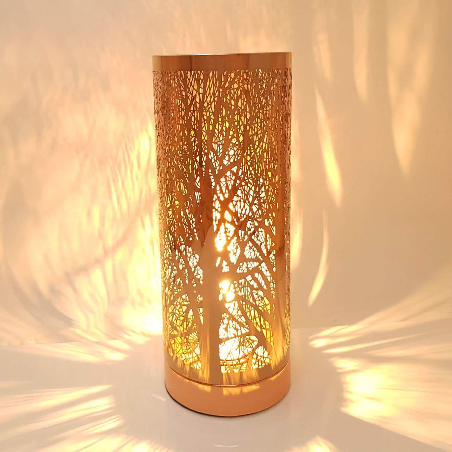 ASL TREE LAMP OIL BURNER WAX MELT TOUCH CONTROL 3 LEVELS AROMATHERAPY ROSE GOLD - tooltime.co.uk