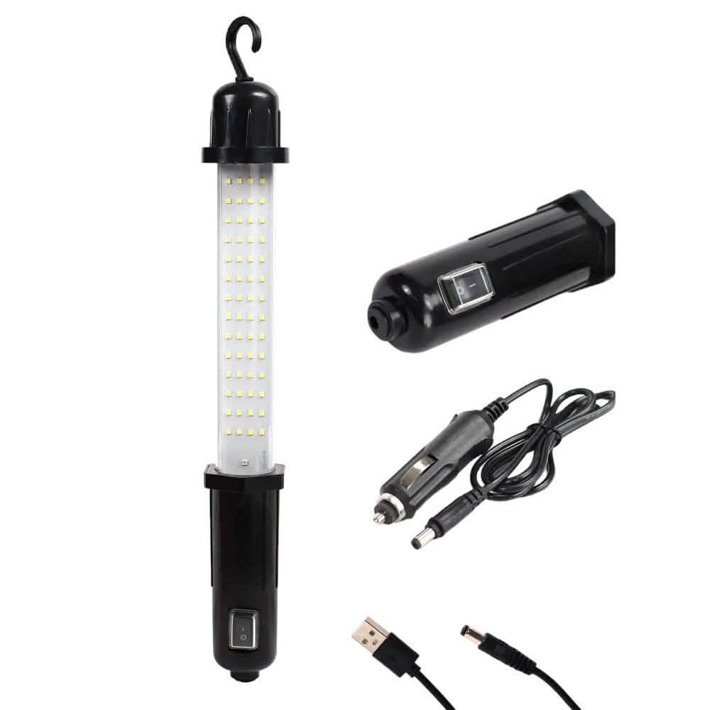 60 LED RECHARGEABLE CORDLESS WORK LIGHT INSPECTION LAMP TORCH + USB CHARGER - tooltime.co.uk