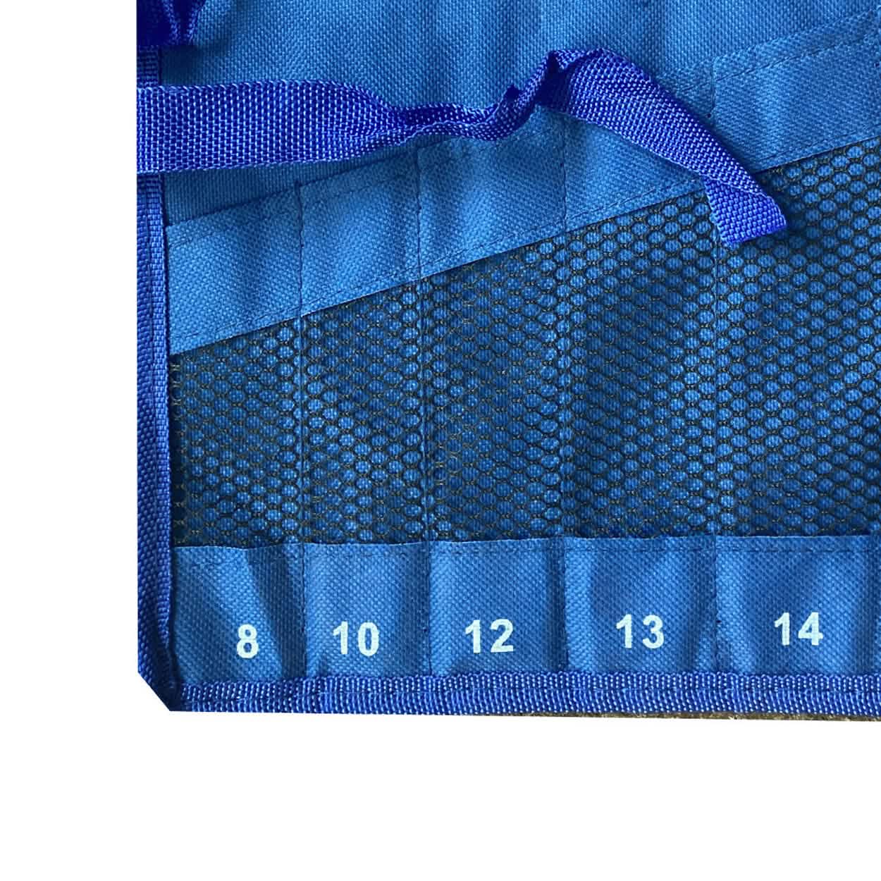 De 6 Pocket Compartment Canvas Tool Roll Water Resistant Storage Pouch Case