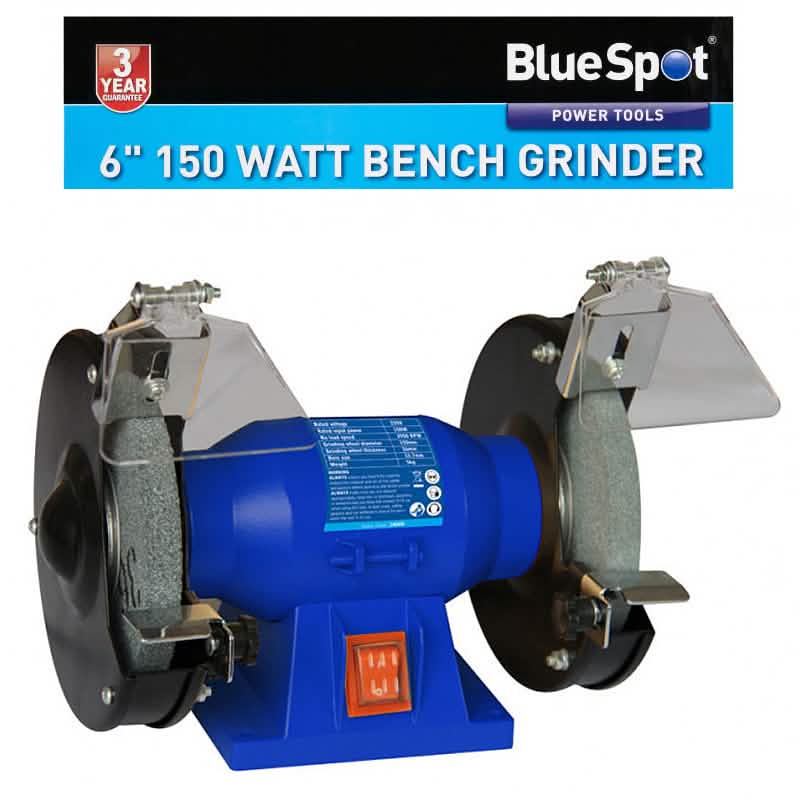 Bench Grinder 6" 150W Electric Twin + 2 x Grinding Wheels 3yr Warranty Polisher