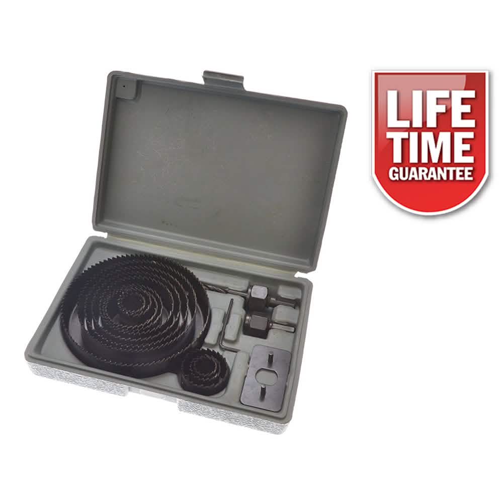 16 Pro Series Holesaw Cutting Kit Set 19Mm - 127Mm Hole Saw Saws + Case