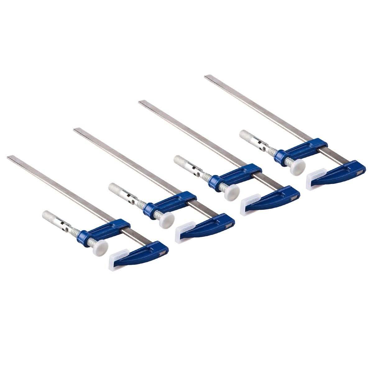 4PC BRICK LAYERS PROFILE CLAMPS CAST IRON 12" WOOD WORKING F-CLAMPS 50 x 300mm-tooltime.co.uk