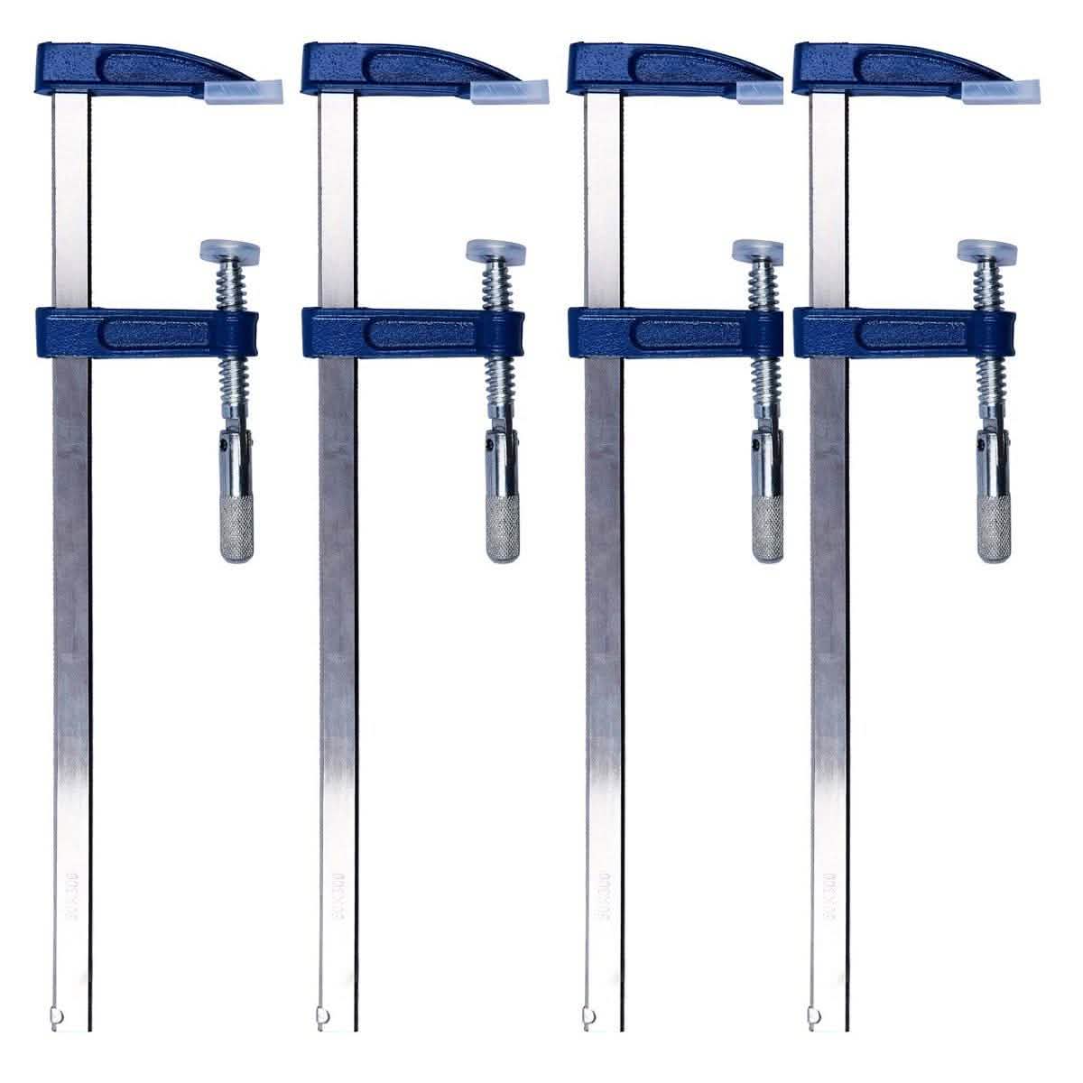 4PC BRICK LAYERS PROFILE CLAMPS CAST IRON 12" WOOD WORKING F-CLAMPS 50 x 300mm-tooltime.co.uk