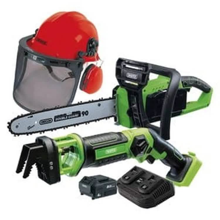 Draper Draper D20 Cordless Garden Saw Kit With Forestry Helmet Dr-99763