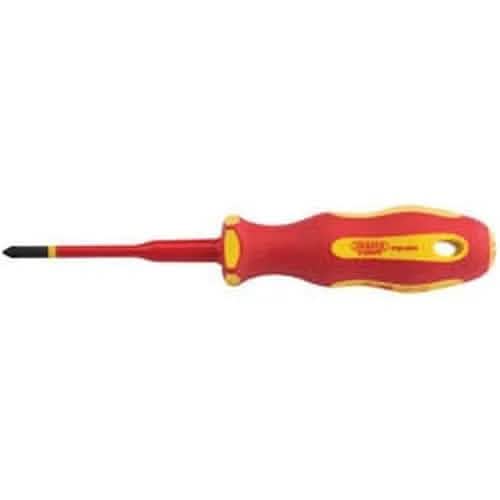 Draper Draper Ergo Plus Slimline Pz Type Vde Screwdriver, No.1 X 80Mm Dr-02165