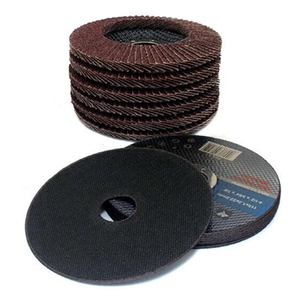 Electric Angle Grinder +16 Cutting & Grinding Flap Discs 115mm 850W Draper 83605 - tooltime.co.uk