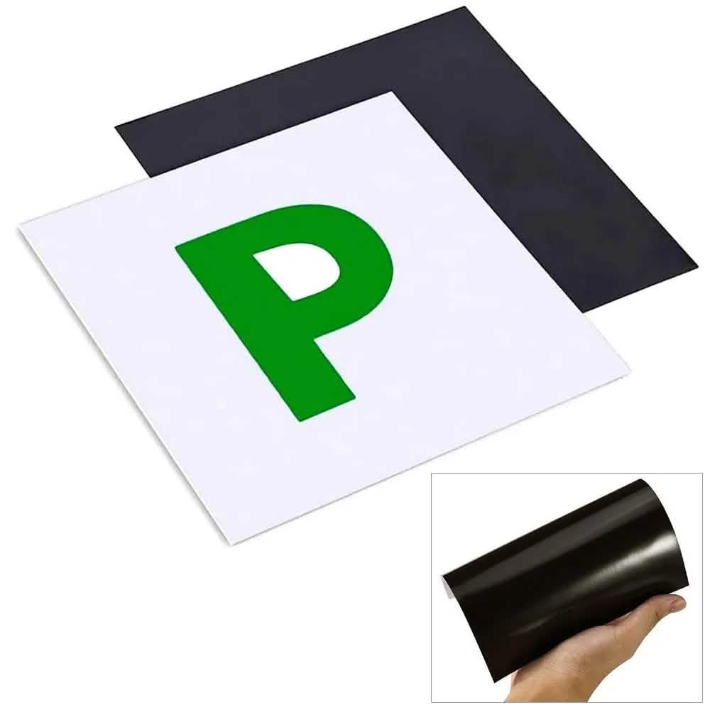 New Driver P Plates 2 Pack Fully Magnetic Back Premium Car P-Plates Just Passed - tooltime.co.uk