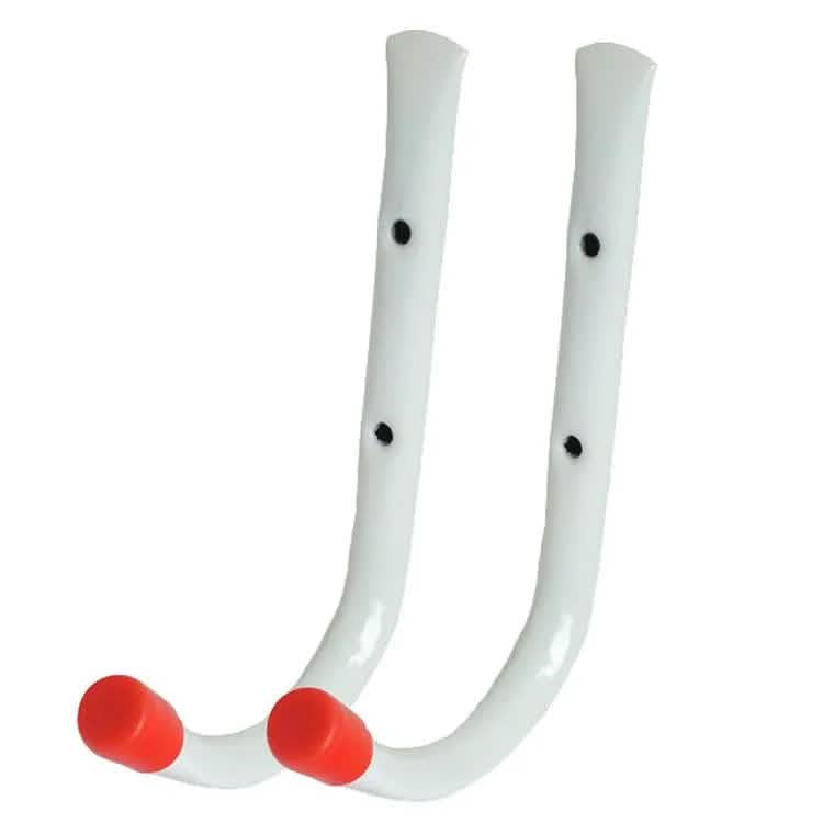 Pack of 2 Ladder Storage Hooks Heavy Duty Universal Wall Mounted Brackets - tooltime.co.uk