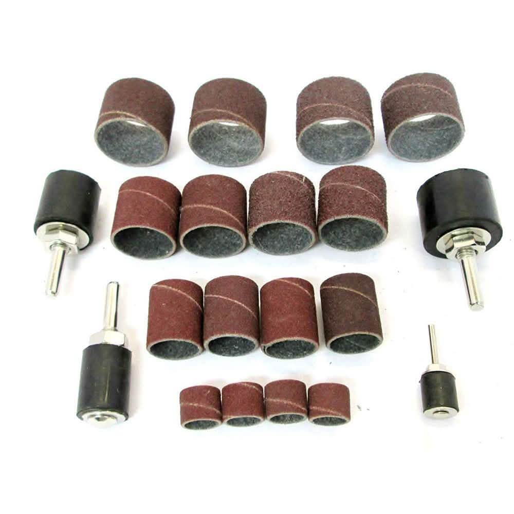 tooltime 26PC DRUM SANDER SET 80 + 120 GRIT 13mm - 50mm POWER DRILL SANDING SLEEVES KIT