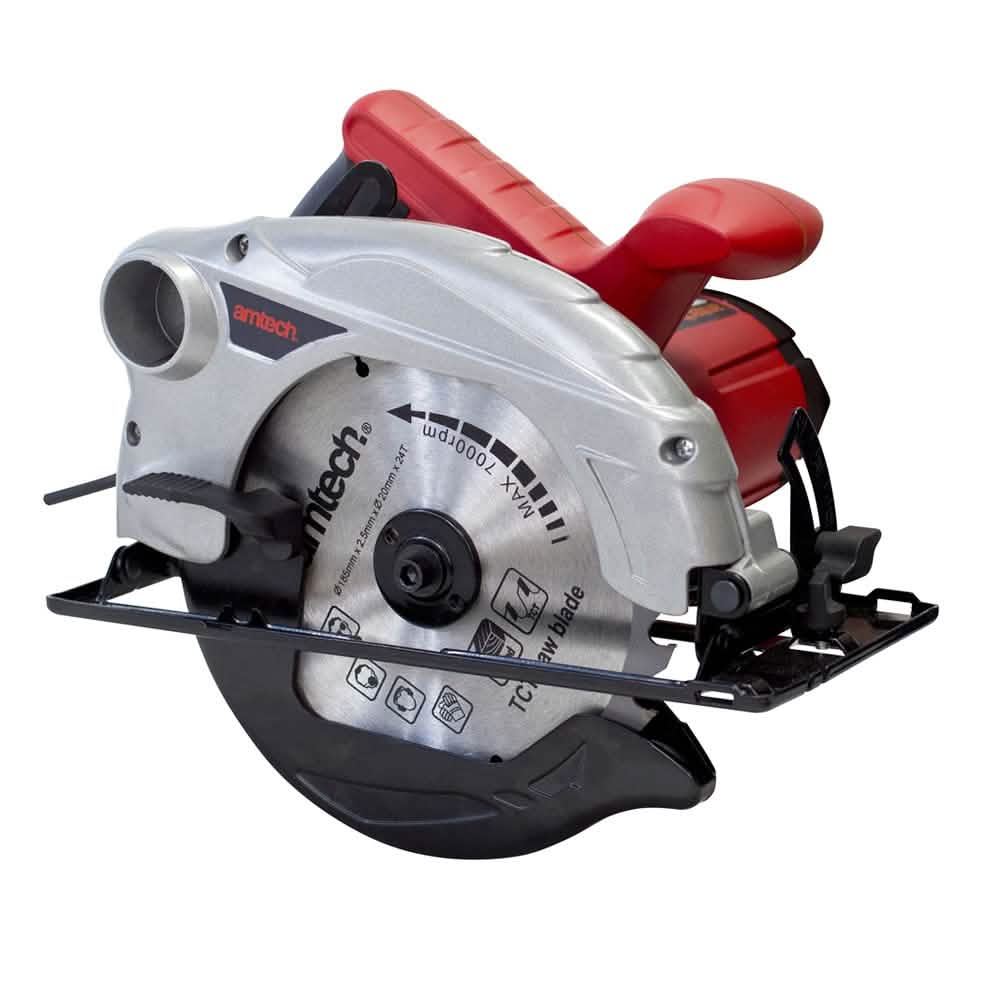AMTECH 185MM CIRCULAR SAW 1300W 230V 0-45° BEVEL + 4 x TCT BLADES 2 YR WARRANTY - tooltime.co.uk