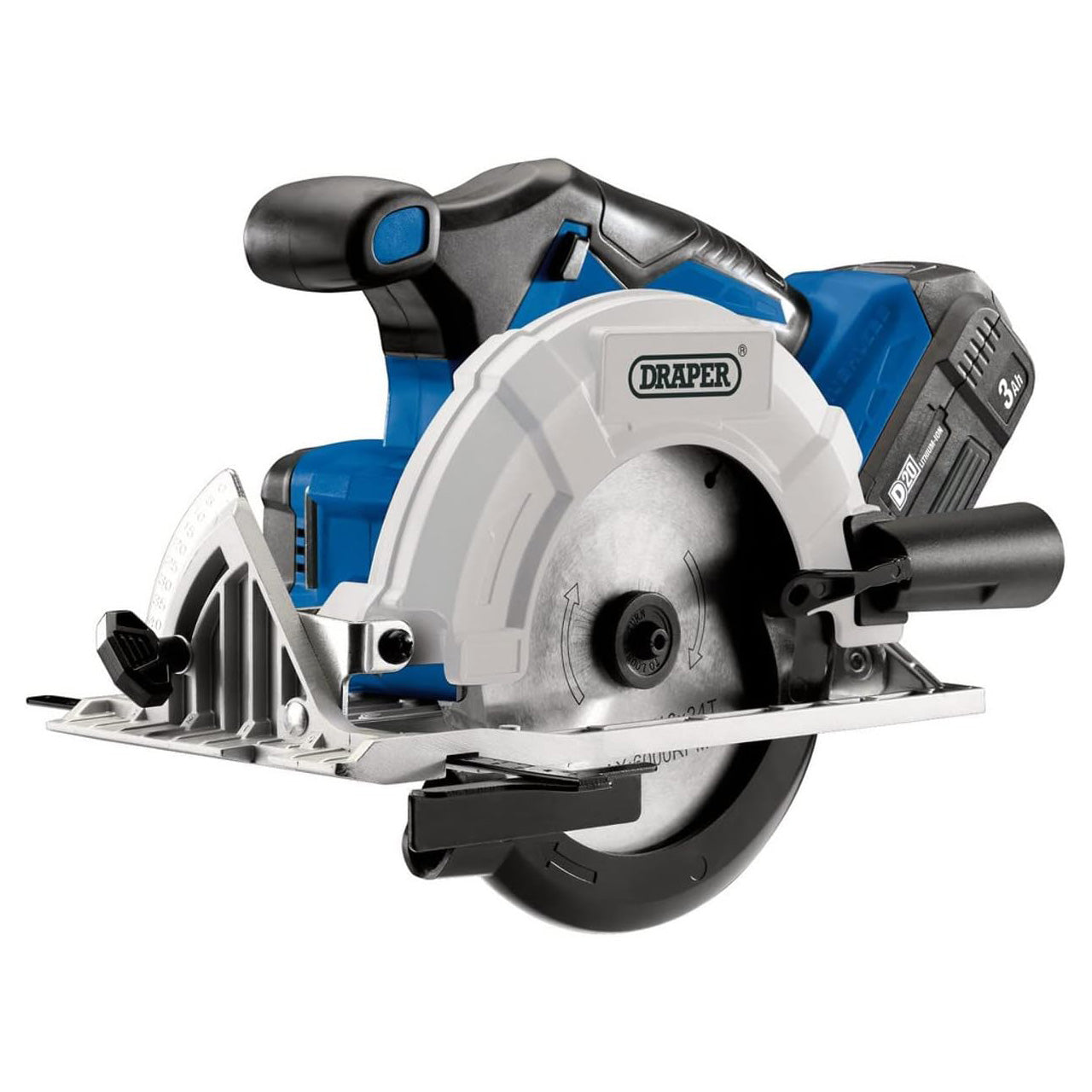 Draper 00594 D20 20V Brushless Circular Saw with 3Ah Battery and Fast Charger