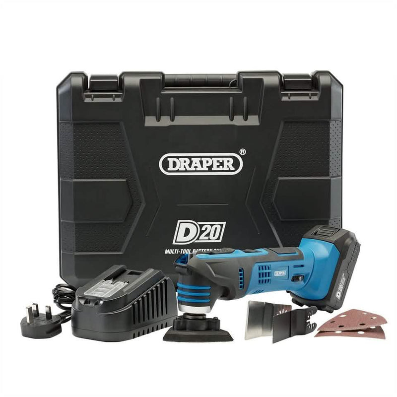 Draper D20 20V Oscillating Multi-Tool With 1X 2Ah Battery And Charger 00595