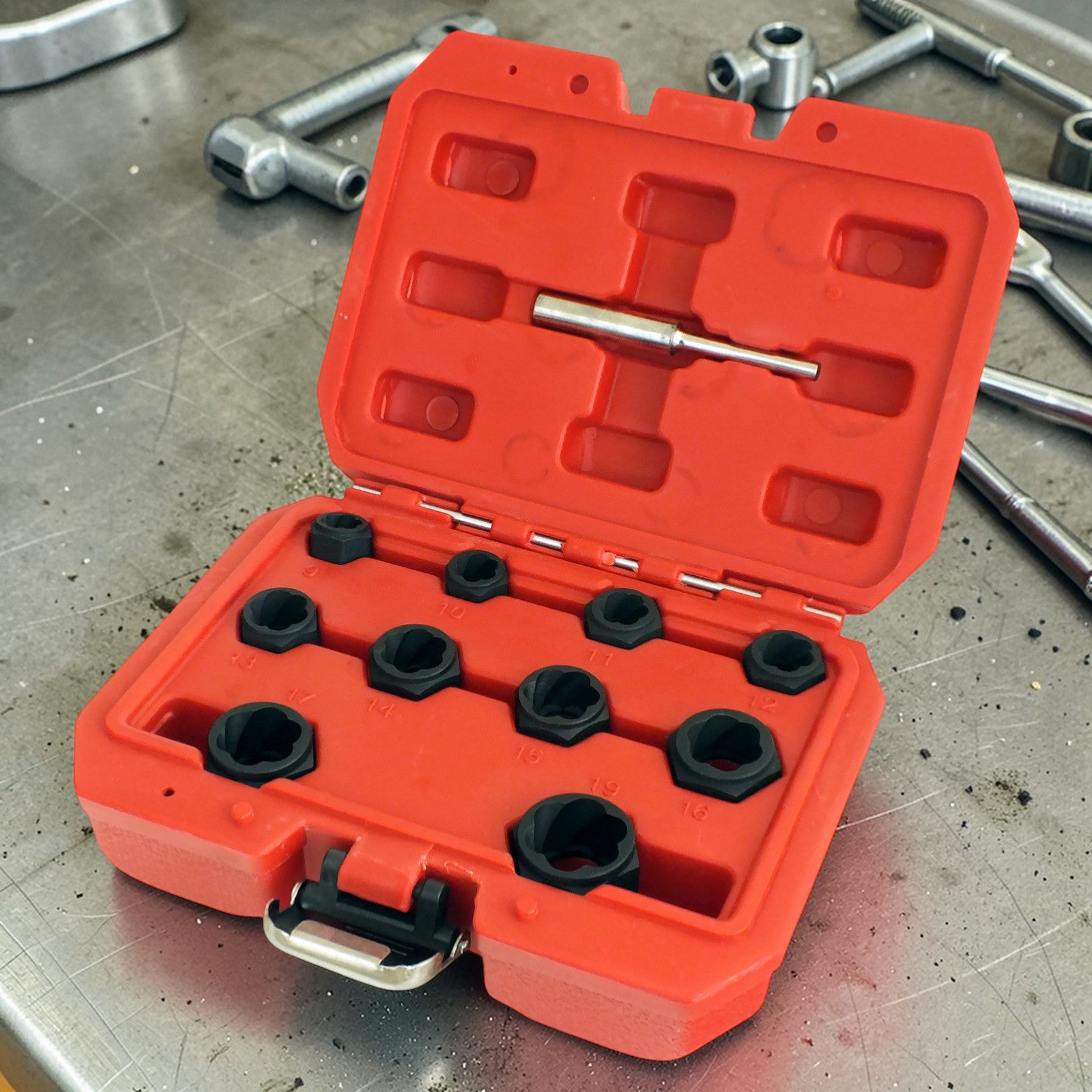 Voche 11pc Grip & Twist Sockets Set | Locking Wheel Nut Removal Stud Extractor Rounded Bolts