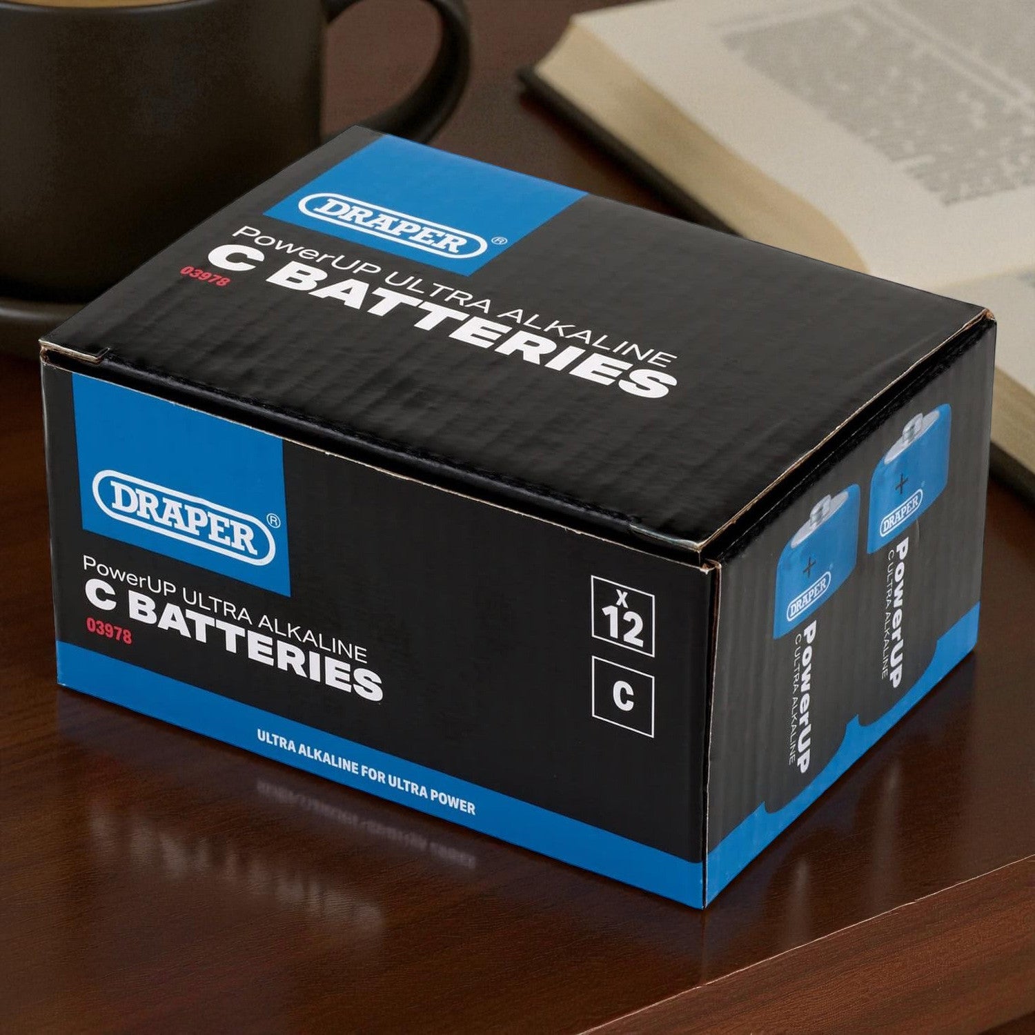 Draper 03978 C Size Batteries 12 Pack PowerUp Ultra Alkaline Battery LR14 MN1400