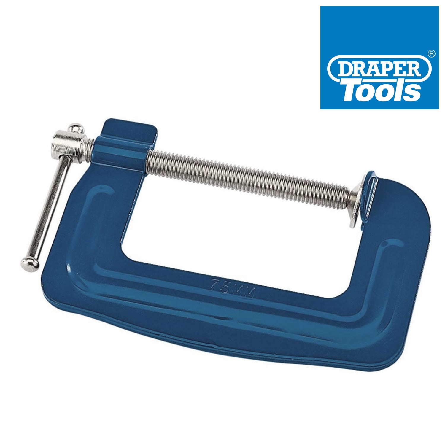 Pack of 4 Draper 04365 3" G Clamps 75mm Jaw Capacity | Heavy Duty Woodworking G-Clamps
