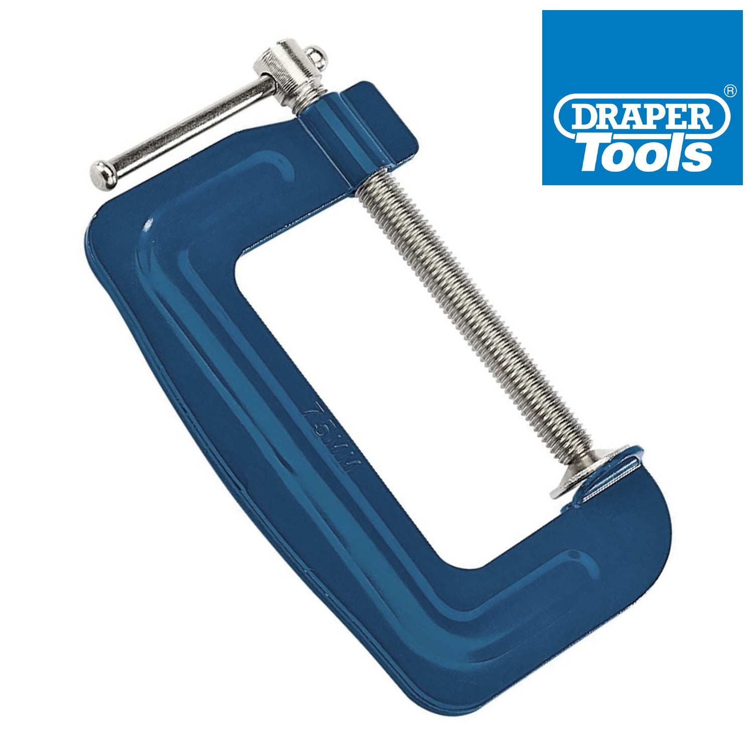 Pack of 4 Draper 04365 3" G Clamps 75mm Jaw Capacity | Heavy Duty Woodworking G-Clamps