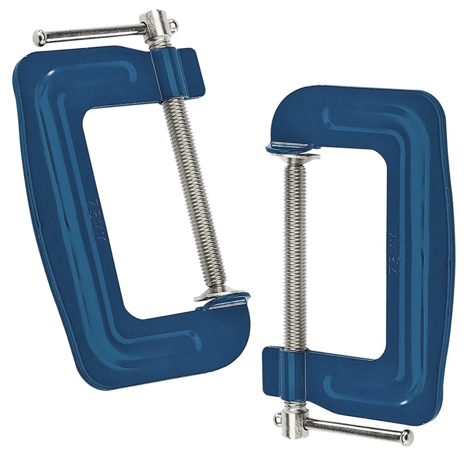Pack of 2 Draper 04365 3" G Clamps 75mm Jaw Capacity | Heavy Duty Woodworking G-Clamps