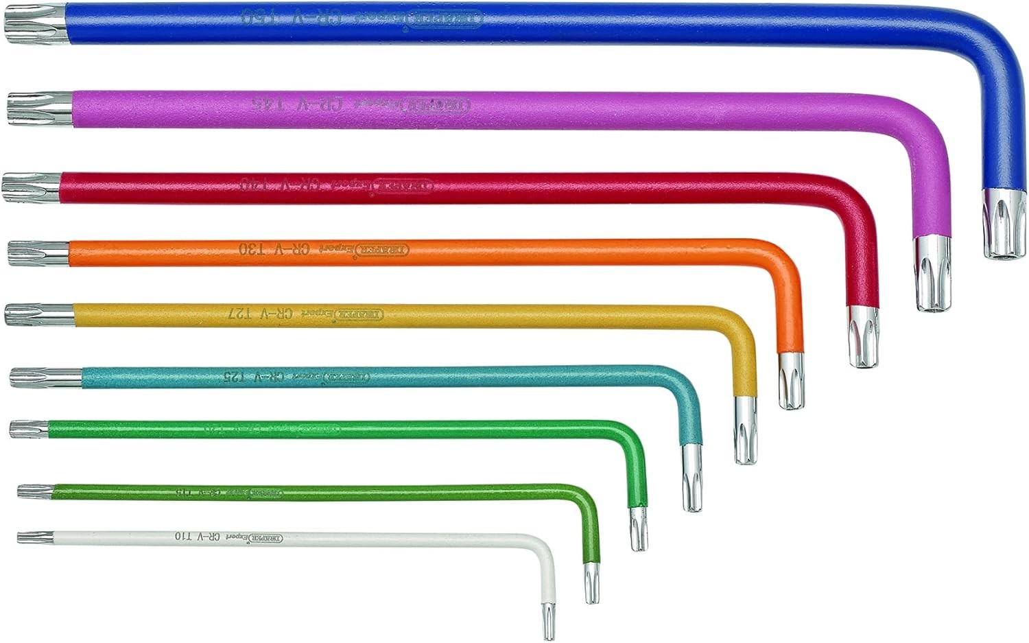 Draper Expert Metric Long Arm Torx-Star + Hex Key Set  Colour Coded (18PC) 04776