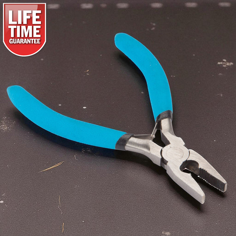 4.5" Mini Combination Pliers | Precision Wire Cutters with Non-Slip Soft Grip Handles