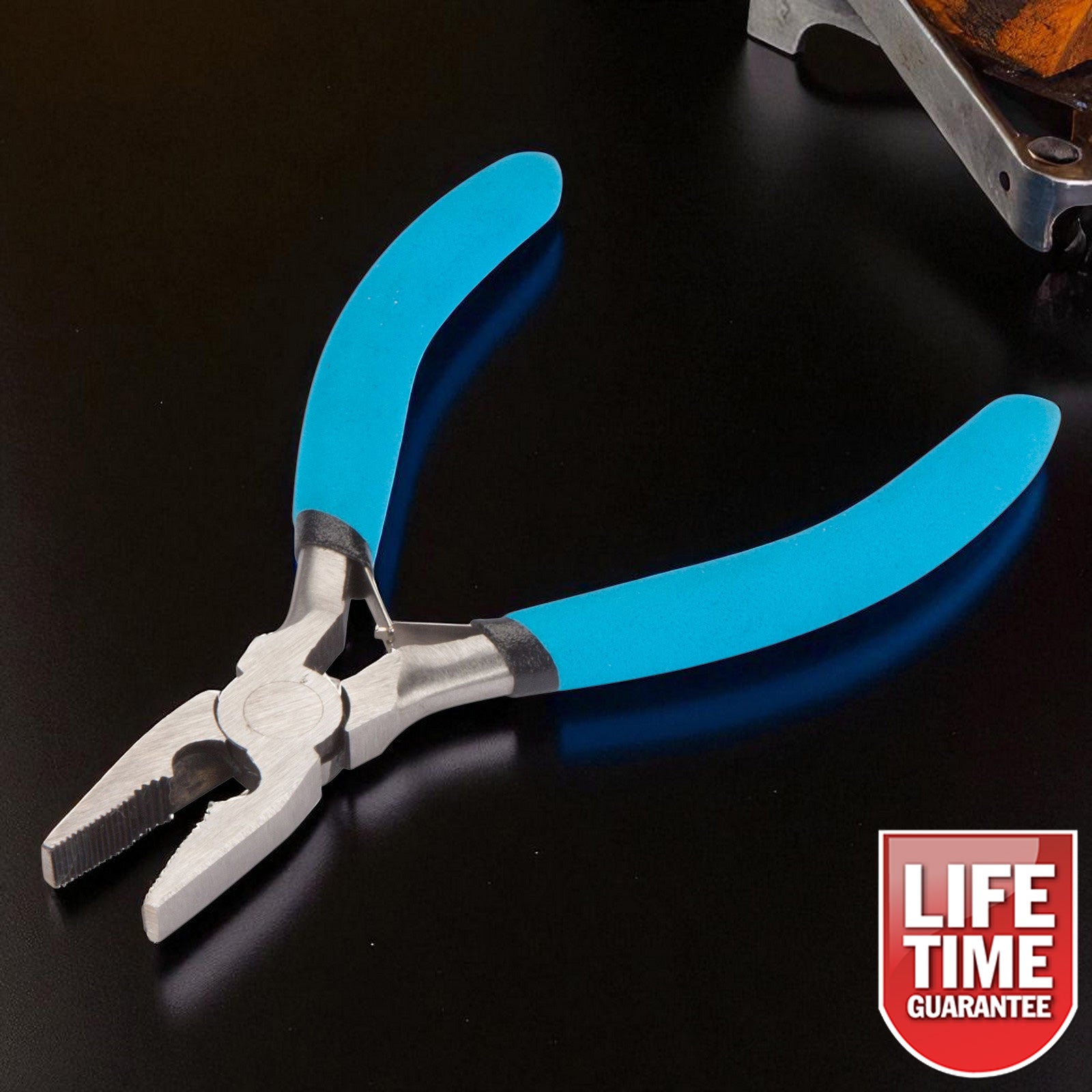 Mini Combination Pliers 4.5" Precision Wire Cutters Non-Slip Soft Grip Handles