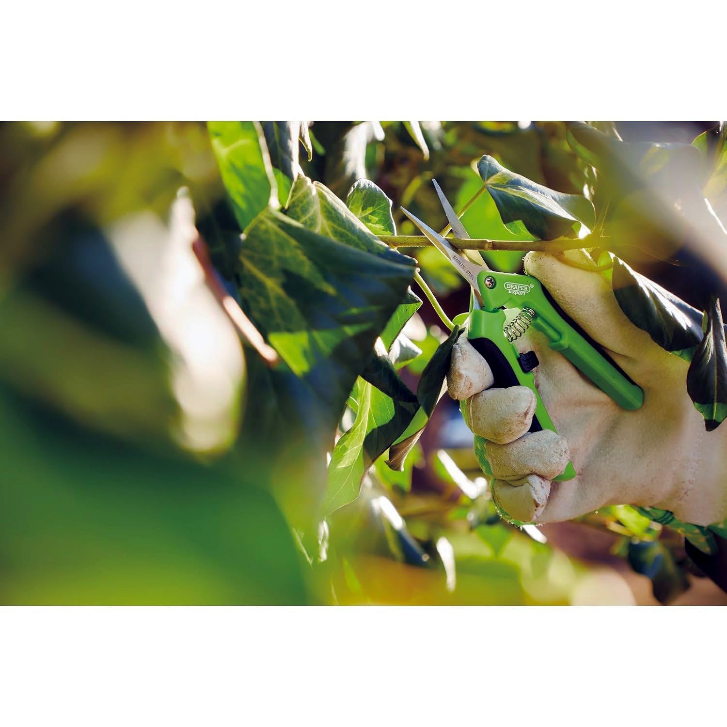 Draper 08998 11pc Aluminium Garden Tools Set | Fork Trowels Snips Kneeler Gardening Gloves & Bag