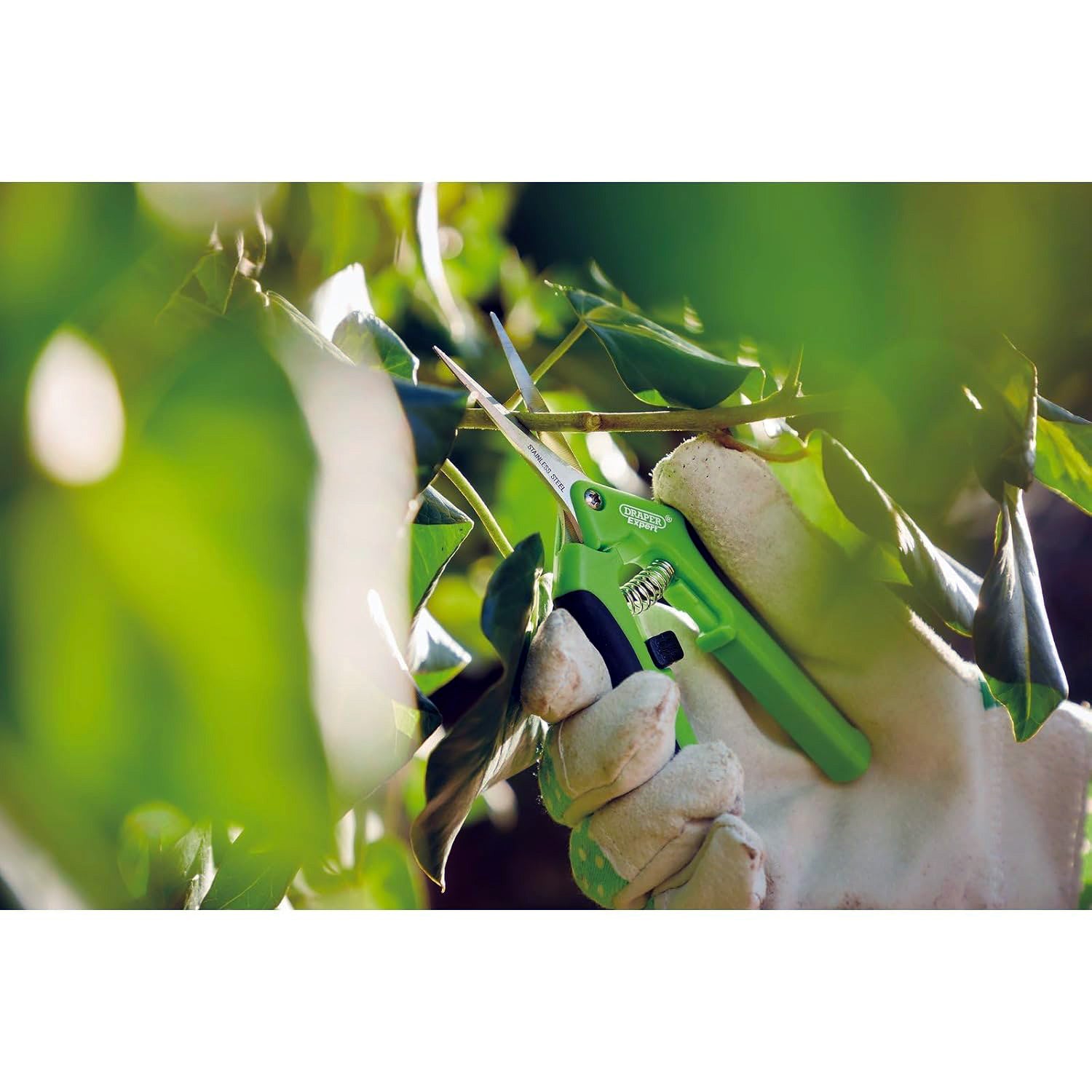 Draper 08998 11pc Aluminium Garden Tools Set | Fork Trowels Snips Kneeler Gardening Gloves & Bag