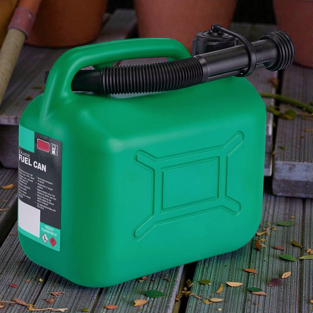5L Plastic Fuel Storage Cans | Jerry Can with Flexible Spout | Ideal for Diesel or Unleaded Fuel