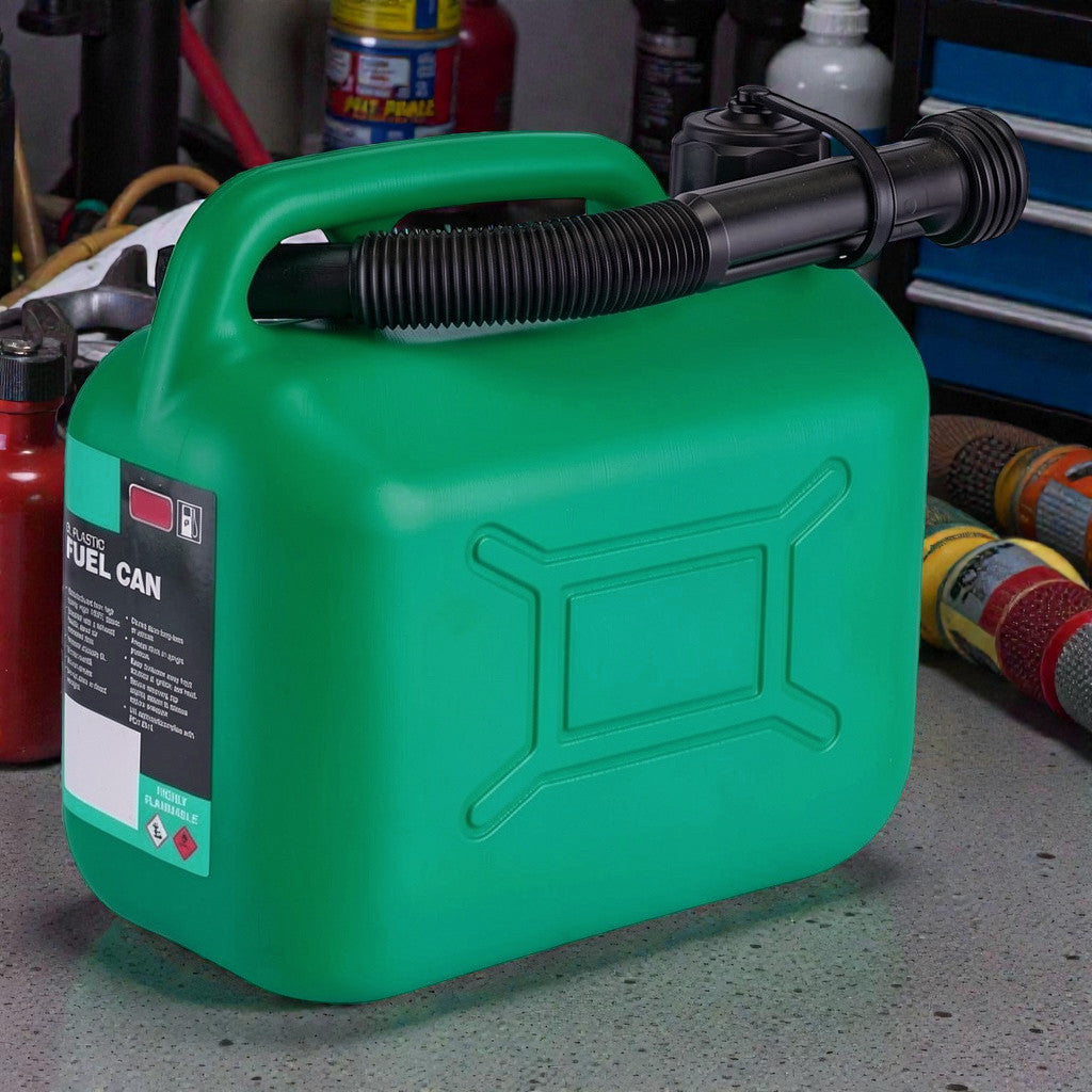 5L Plastic Fuel Storage Cans | Jerry Can with Flexible Spout | Ideal for Diesel or Unleaded Fuel