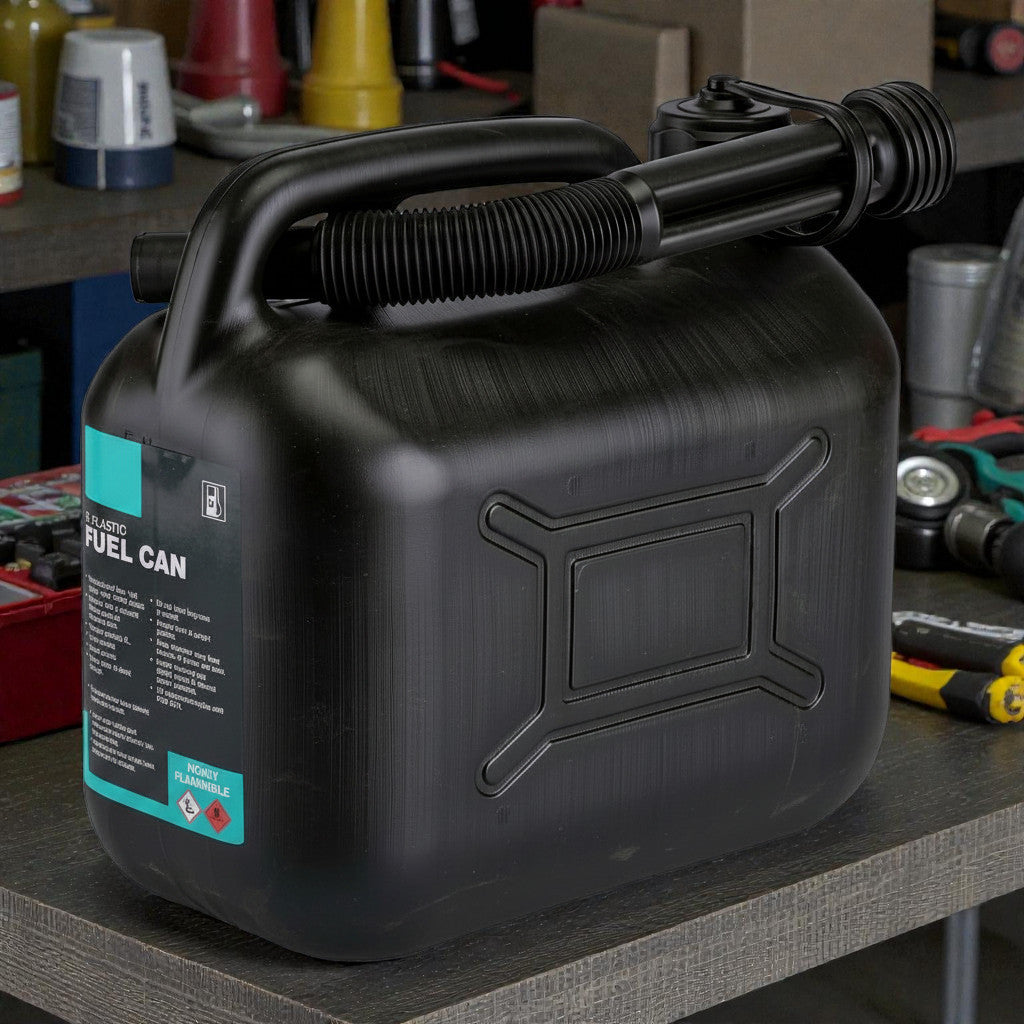 5L Plastic Fuel Storage Cans | Jerry Can with Flexible Spout | Ideal for Diesel or Unleaded Fuel