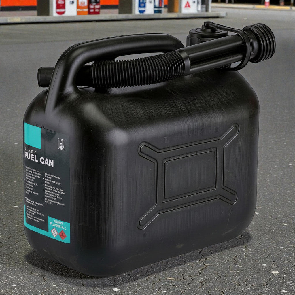 5L Plastic Fuel Storage Cans | Jerry Can with Flexible Spout | Ideal for Diesel or Unleaded Fuel