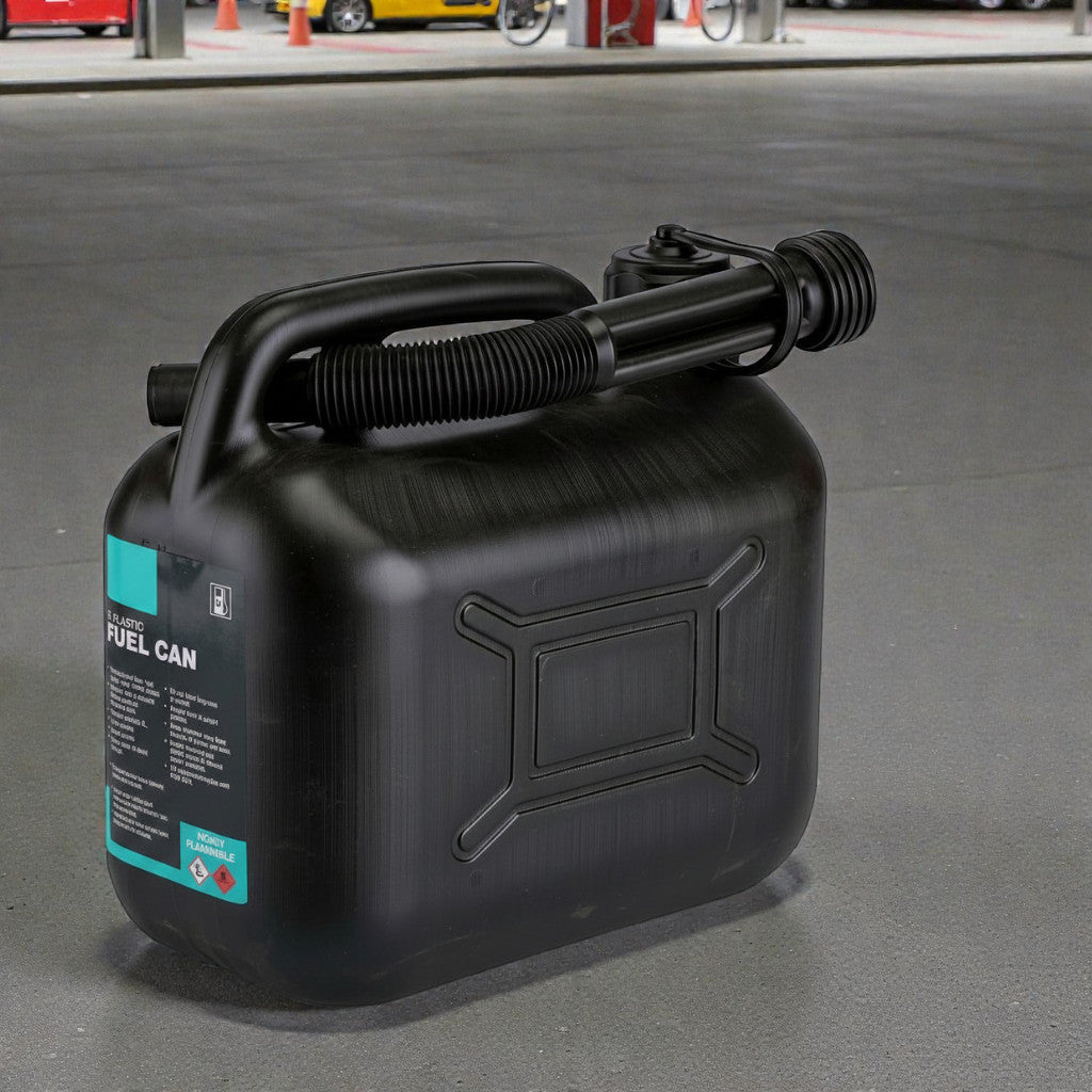 5L Plastic Fuel Storage Cans | Jerry Can with Flexible Spout | Ideal for Diesel or Unleaded Fuel